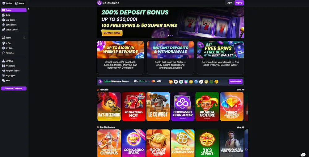 Coincasino Blockchain - Innovatief Blockchain Casino